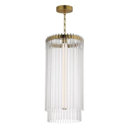 Maxim Lighting 38426CLNAB Jolie Natural Aged Brass Foyer Chandelier Full View with Chain