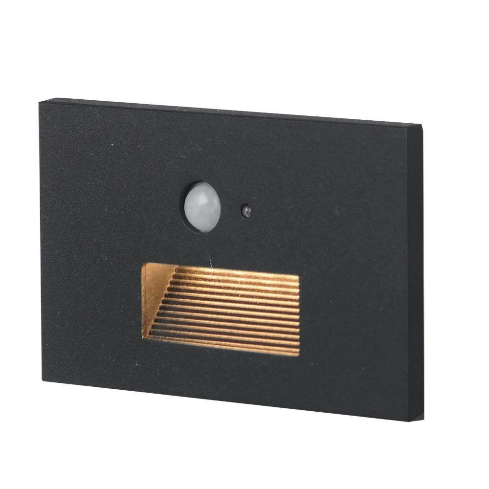 Maxim Lighting 58100BK/MSP Path 1 Light 4.75 Inch Black LED Step Light with Motion Sensor