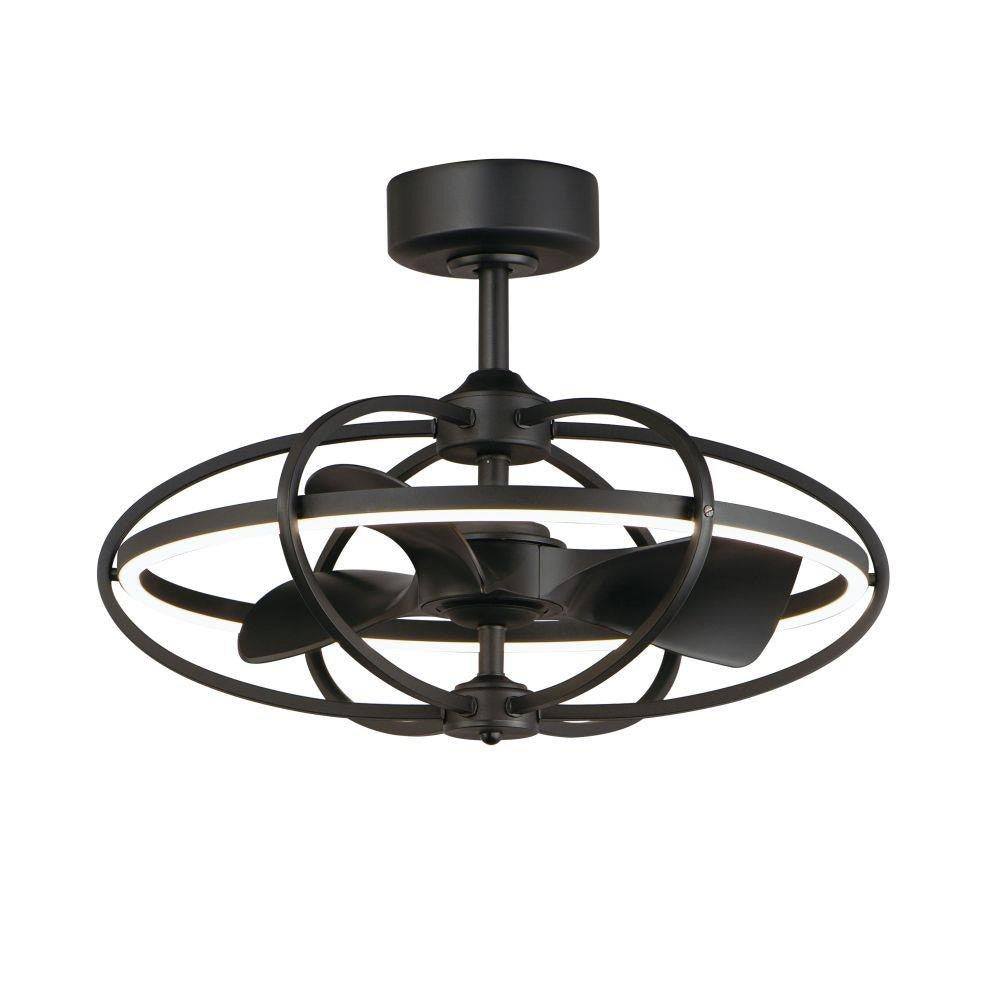 Maxim Lighting 61001BK Corona 1 Light 27.5 inch Black Fandelier Ceiling Fan
