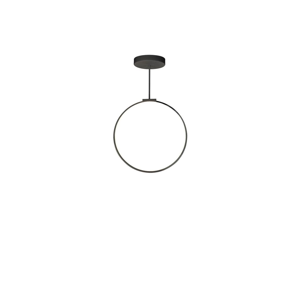 Kuzco Lighting PD82524-BK-UNV Cirque 24 inch LED Pendant in Black with White Silicone Diffuser, Color Temperature 3000K, Wattage 36W