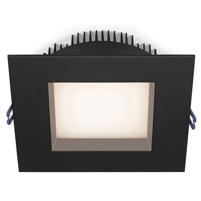 Lotus LED Lights LL6SRG-27K-BK Lotus 18 Watt 6" Square Regressed Plenum LED Downlight Light - 2700K - 1000 Lumens - Type IC Air-Tight Wet CRI 90+ - Black
