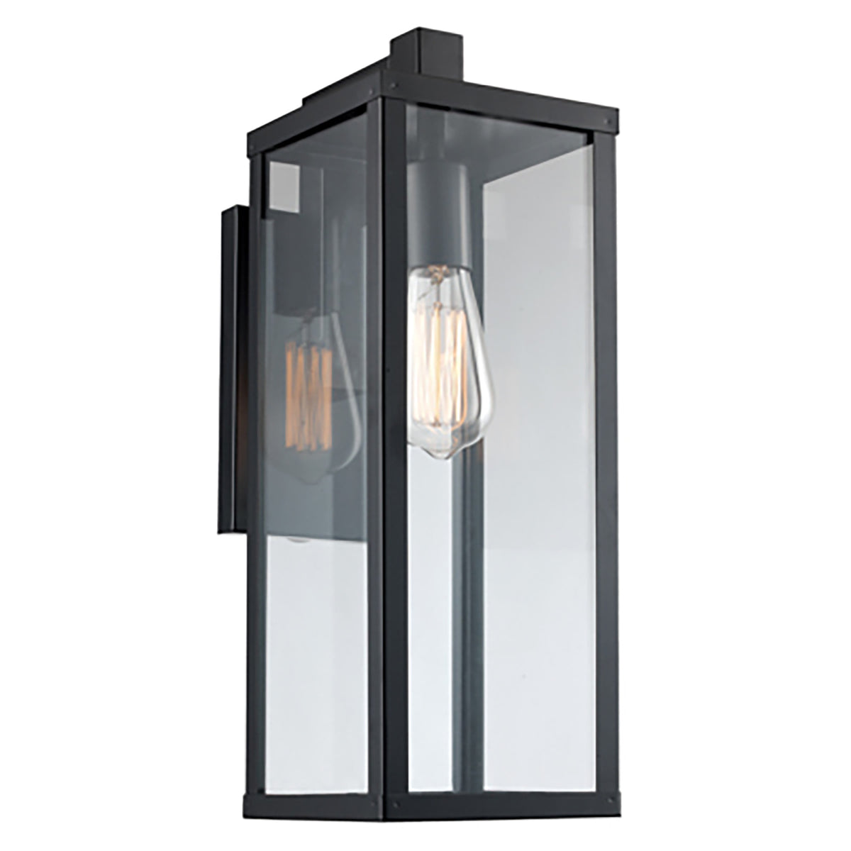 Trans Globe Lighting 40751 BK Oxford 1 Light 17.75 inch Black Wall Lantern Light