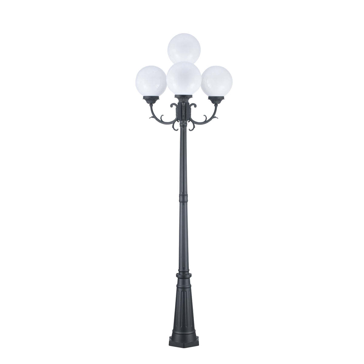 Trans Globe Lighting 4080 BK Wilshire 4 Light Black Pole Light