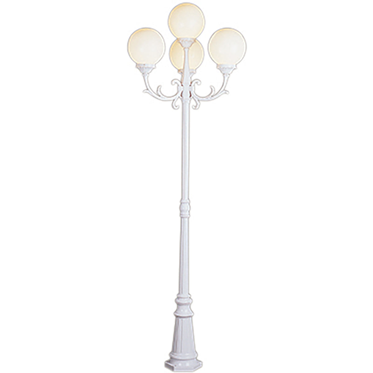Trans Globe Lighting 4080 WH Wilshire 4 Light 89 inch White Pole Lantern