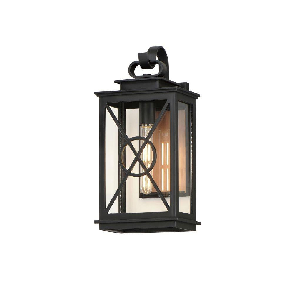 Maxim Lighting 40804CLACPBK Yorktown Vx 1 Light 17.75 Inch Black Outdoor Wall Lantern - Product View on White Background