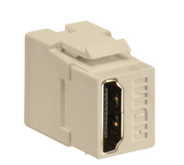 Leviton 40834-I HDMI Feedthrough Quickport, Connector, Ivory Housing