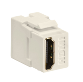 Leviton 40834-T HDMI Feedthrough Quickport, Connector, Light Almond Housing