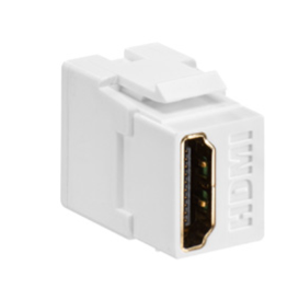 Leviton 40834-W HDMI Feedthrough Quickport, Connector, White Housing