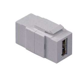 Leviton 40835-G USB Feedthrough Quickport, Connector, Gray Housing