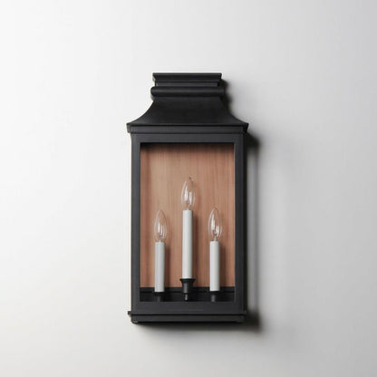 Maxim Lighting 40916CLBO Savannah VX 3 Light 22 Inch Black Oxide Outdoor Wall Lantern - Wall Mounted View