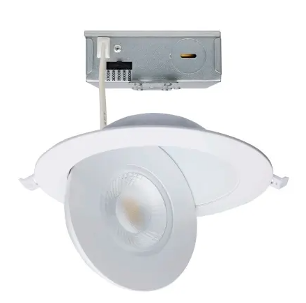 SATCO S11860 6-in Round, LED Downlight, Direct Wire, Wattage 15W, Voltage 120V, Multi-Color Temperature, White