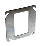 Orbit 41000 Flat Switch Box Ring, 4 in L, 4 in W, Square, Sheet Steel, Gray, Galvanized