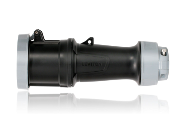 Leviton 4100C5WLEV 100A, 600V. 3-Phase, 3P, 4W, LEV Series Pin & Sleeve Connector, Watertight, Black Finish