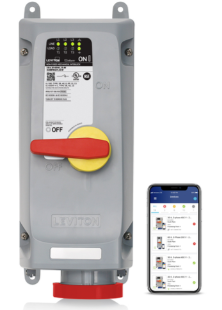 Leviton 4100MI7WLEVS LEV Series Pin & Sleeve Interlock w/ Sensing Capabilities, 100A 480V 3PH, 3P 4W, Red Finish