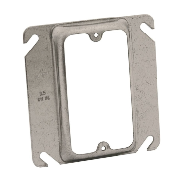 Orbit 41050 Switch Box Ring, 4 in L, 4 in W, Square, Sheet Steel, Gray, Galvanized