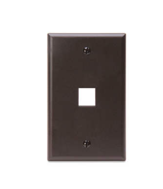 Leviton 41080-1BP Single-Gang QUICKPORT™ Wallplate, 1-Port, Brown