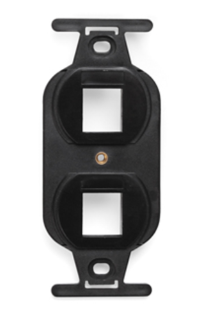 Leviton 41087-2EP Quickport, Duplex Type 106 Insert, 2-Port, Black Finish