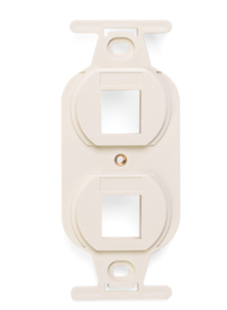 Leviton 41087-2TP Quickport, Duplex Type 106 Insert, 2-Port, Light Almond Finish