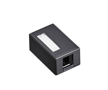 Leviton 41089-1EP Surface-Mount QUICKPORT™ Box, Plenum Rated, 1-Port, Black