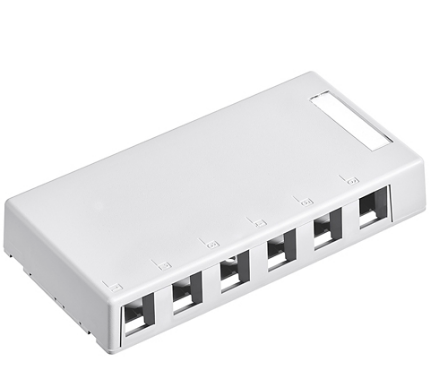 Leviton 41089-6WP Surface-Mount QUICKPORT™ Box, 6-Port, White