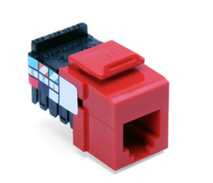 Leviton 41106-RC6 Voice Grade Quickport, Jack, 6P6C, Crimson Finish