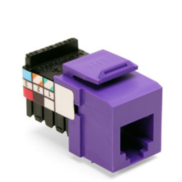Leviton 41106-RP6 Voice Grade Quickport, Jack, 6P6C, Purple Finish
