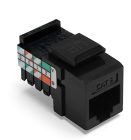 Leviton 41108-RE5 Cat 5 Quickport, Jack, Black Finish