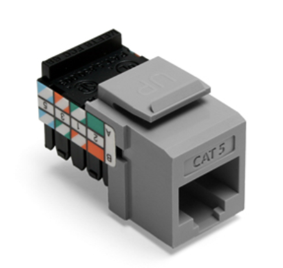 Leviton 41108-RG5 Cat 5 Quickport, Jack, Gray Finish