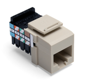 Leviton 41108-RI8 Voice Grade Quickport, Jack, 8p8c, Ivory Finish
