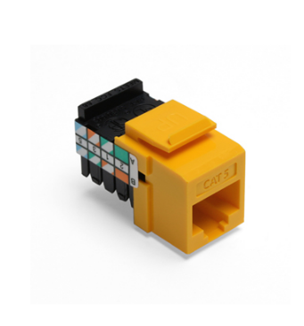 Leviton 41108-RY5 Cat 5 QUICKPORT™ Jack, Yellow