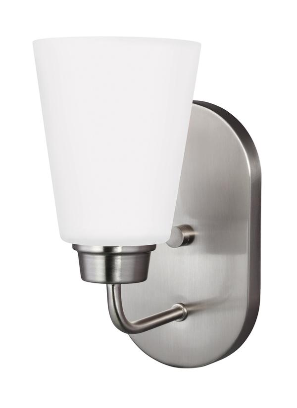 Generation Lighting 4115201-962 Kerrville 1 light brushed nickel bath vanity wall light
