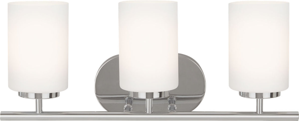 Generation Lighting Oslo 3 light chrome bath vanity wall light