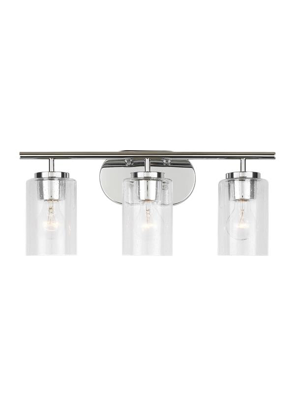 Generation Lighting Oslo 3 light chrome bath vanity wall light