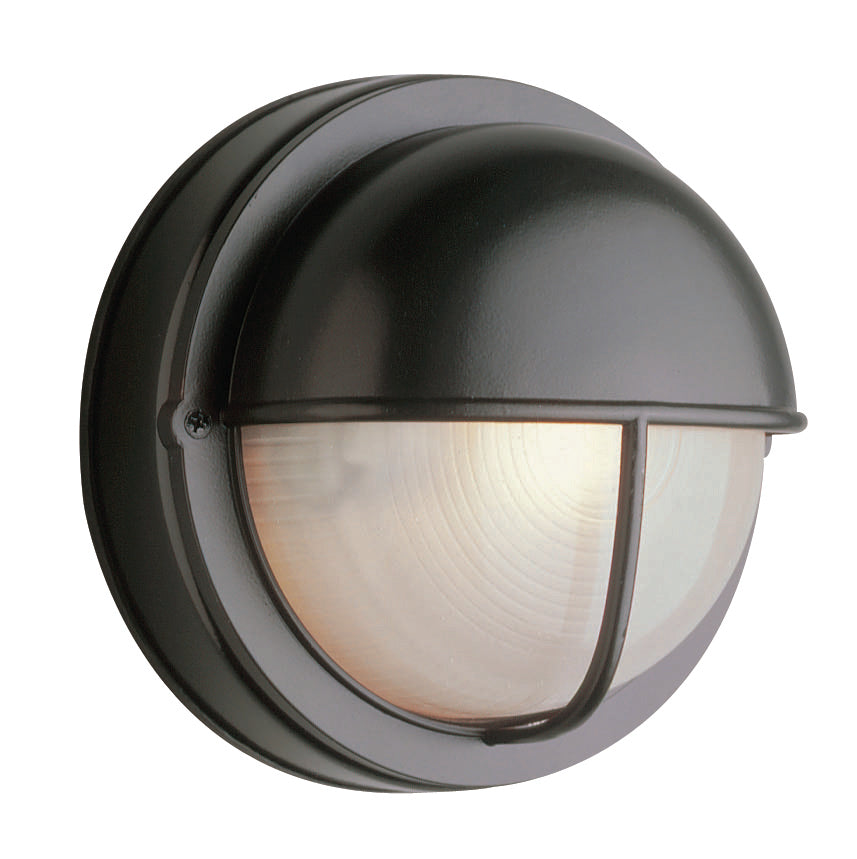 Trans Globe Lighting 4120 BK Well 1 Light 8 inch Black Bulkhead Wall Light
