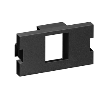 Leviton 41291-1ME 1-Port MOS QUICKPORT™ Adapter, 1 Unit High, Black