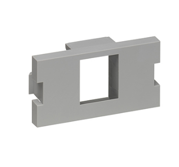 Leviton 41291-1MG 1-Port MOS QUICKPORT™ Adapter, 1 Unit High, Gray