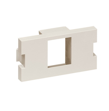 Leviton 41291-1MT 1-Port MOS QUICKPORT™ Adapter, 1 Unit High, Light Almond