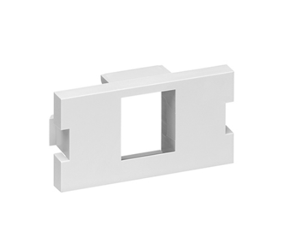 Leviton 41291-1MW 1-Port MOS QUICKPORT™ Adapter, 1 Unit High, White