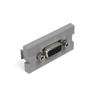 Leviton 41293-HDG VGA HD15 Video Feedthrough MOS Module, Gray