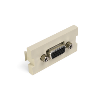 Leviton 41293-HDT VGA HD15 Video Feedthrough MOS Module, Light Almond