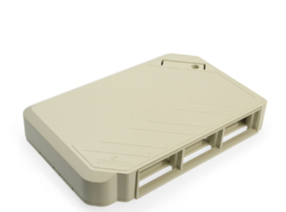 Leviton 41296-MMI Mos Surface Mount Box, Ivory Finish
