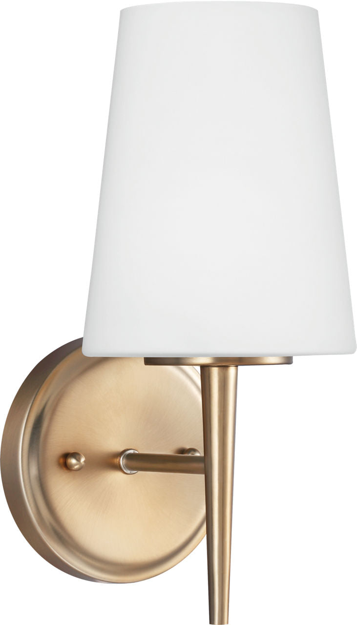 Generation Lighting 4140401-848 Driscoll 1 light satin brass bath vanity wall light