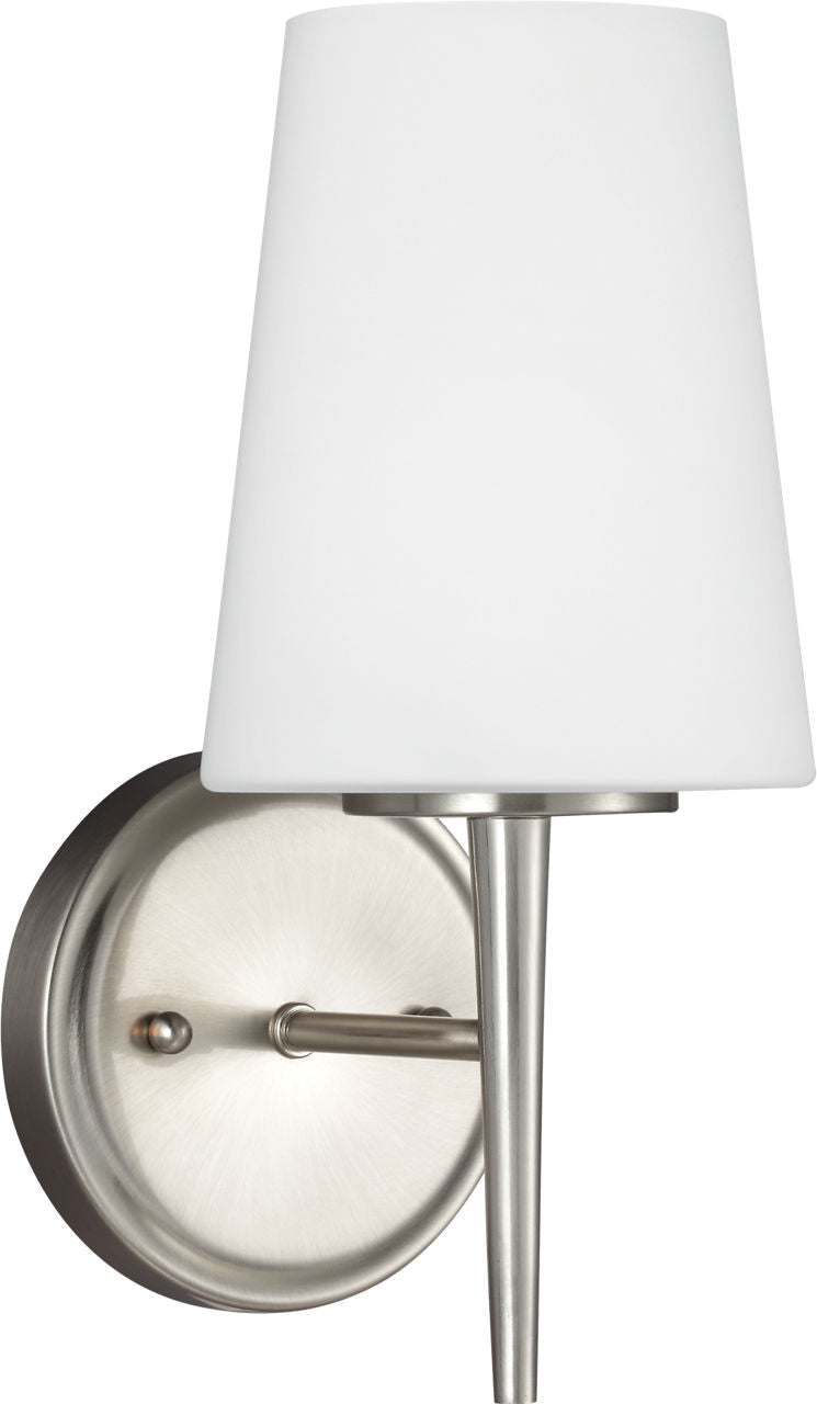 Generation Lighting Driscoll 1 light brushed nickel bath vanity wall light