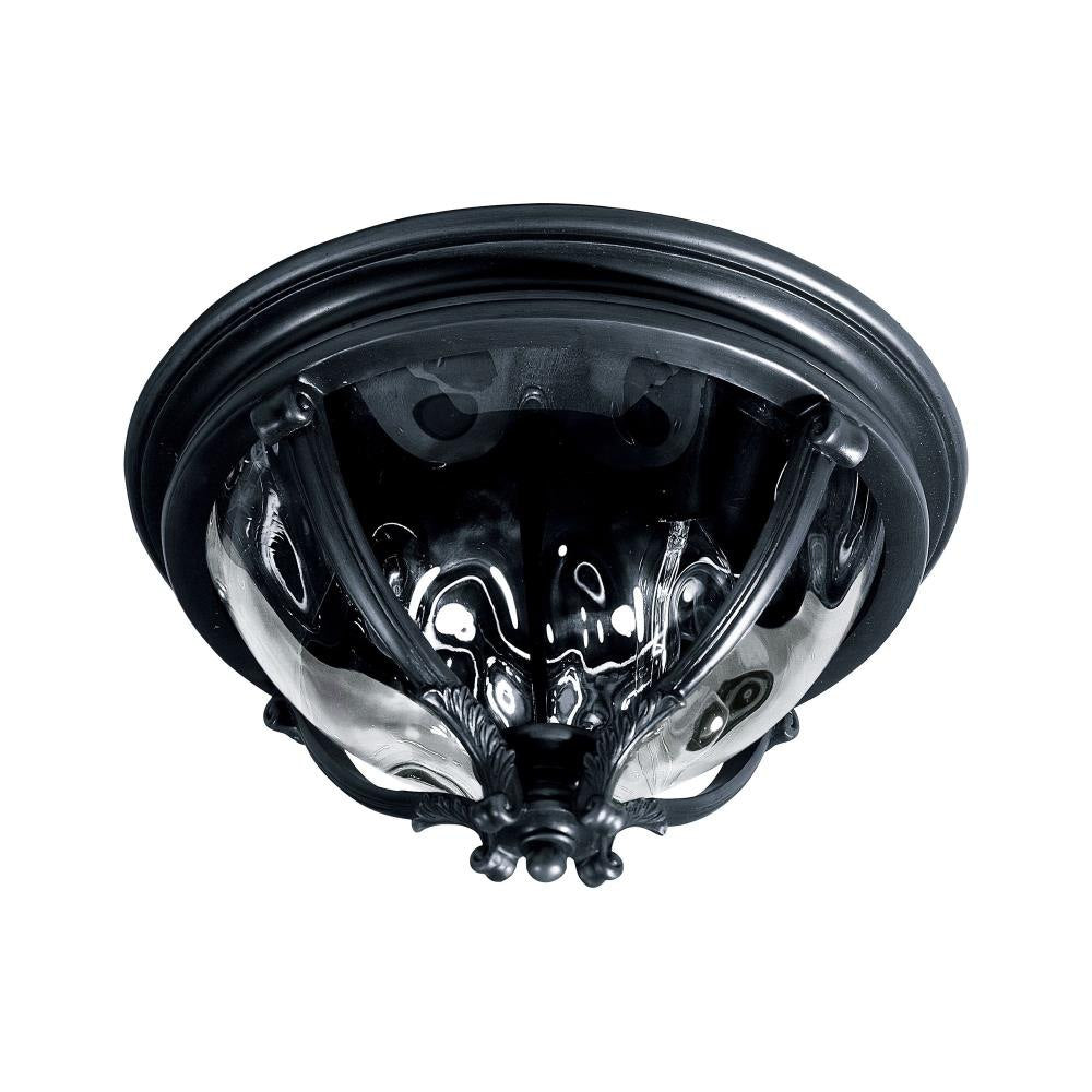 Maxim Lighting 41420WGBK Camden VX 3 Light 16 Inch Black Outdoor Flush Mount - Top View