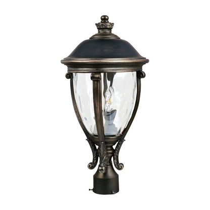 Maxim Lighting 41421WGGO Camden VX 3 Light Golden Bronze Outdoor Pole Post Mount with Water Glass Shade