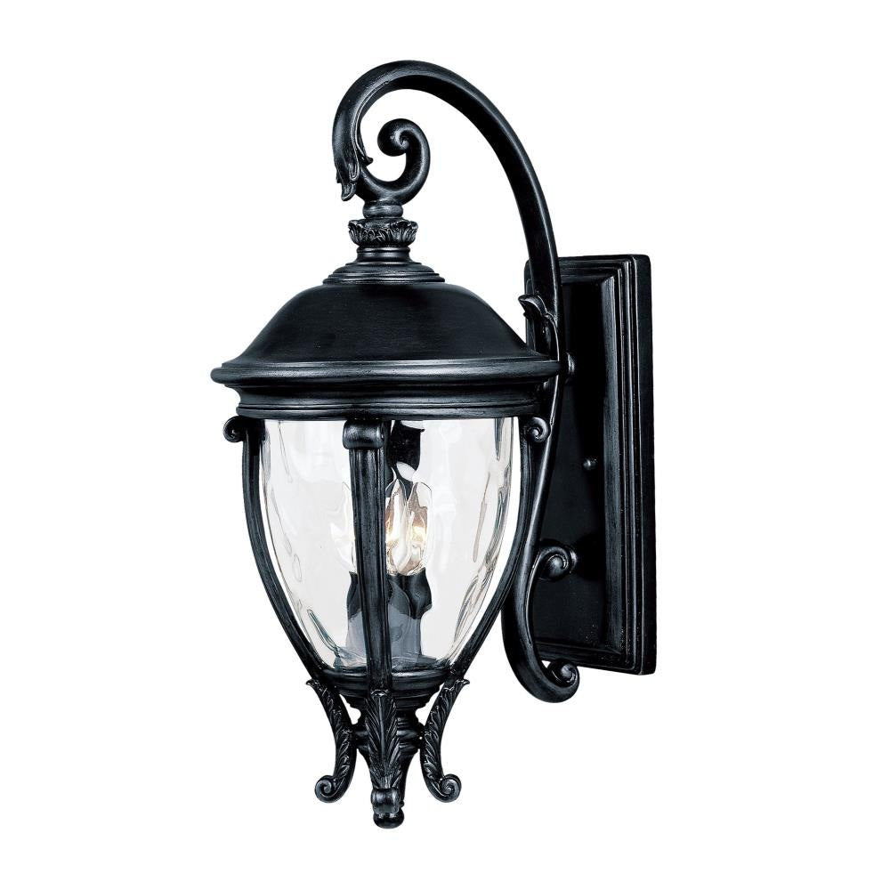 Maxim Lighting 41425WGBK Camden VX 3 Light 24 Inch Black Outdoor Wall Lantern