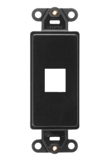 Leviton 41641-E Quickport, Decora Insert, 1-Port, Black Finish