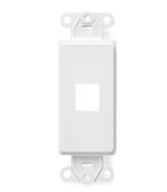 Leviton 41641-W QuickPort Decora Multimedia Insert, 1-Port, White Finish