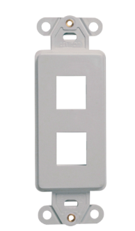 Leviton 41642-GY Quickport, Decora Insert, 2-Port, Gray Finish