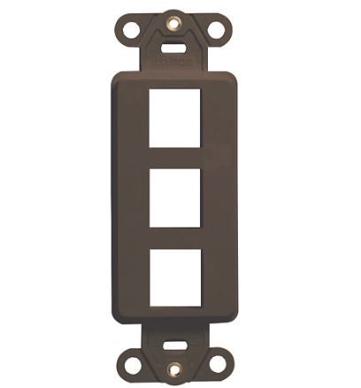 Leviton 41643-B QUICKPORT™ Decora Insert, 3-Port, Brown